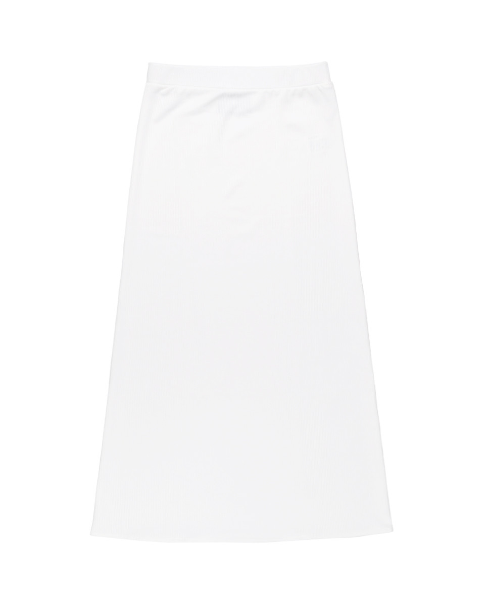 Classic Rib Skirt - White - M A D E R