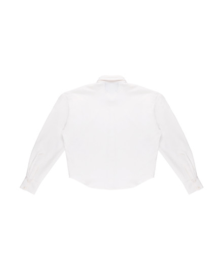 Mixed Fabric Shirt - White