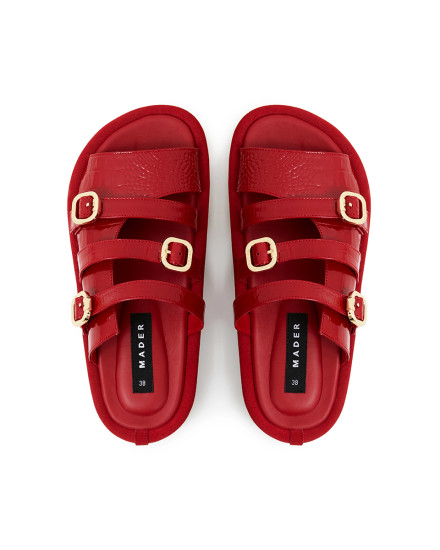 Open Toe Platform Croco - Classic Red (CNY Edition)